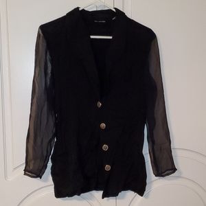 Black Blazer silver vintage buttons